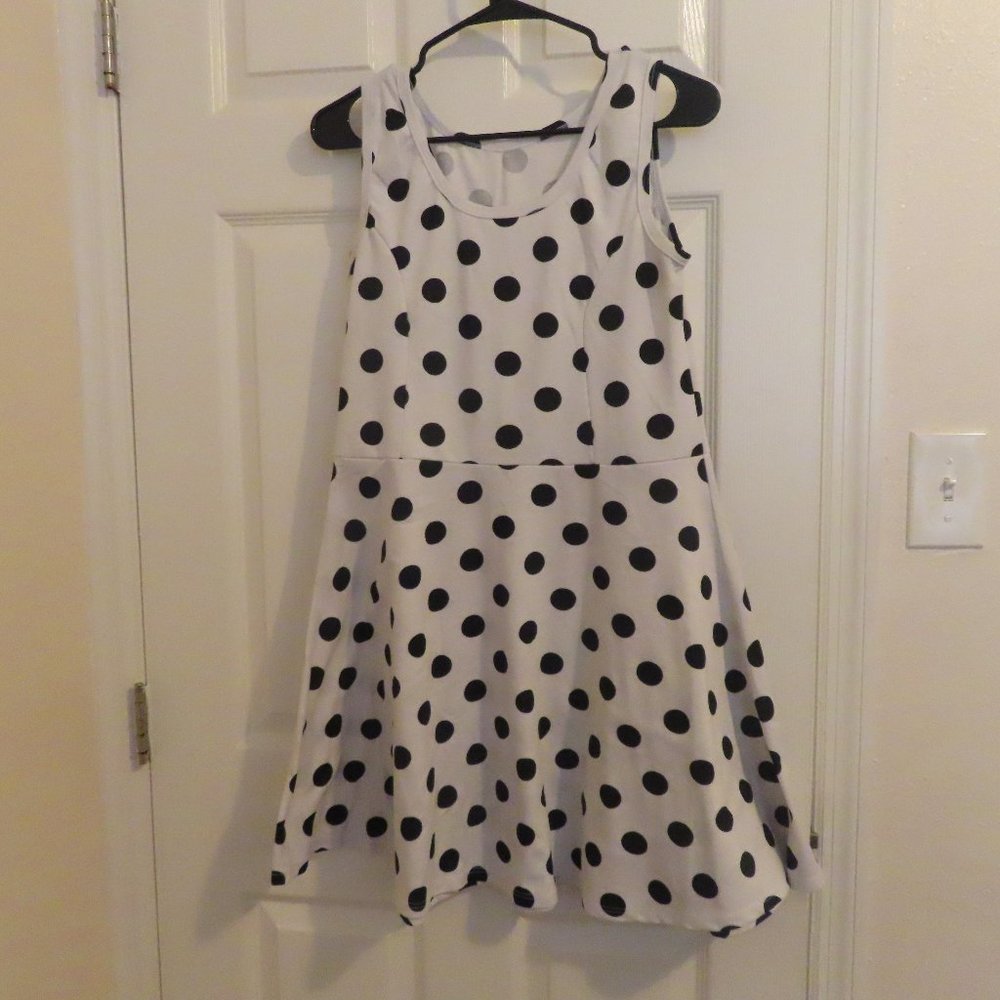 Polka dot white dress